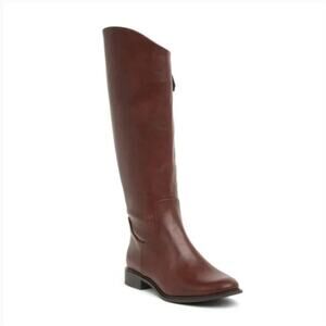 Nordstrom Rack Meadow Tall Riding Boots 8.5 Brown Chocolate Faux Leather